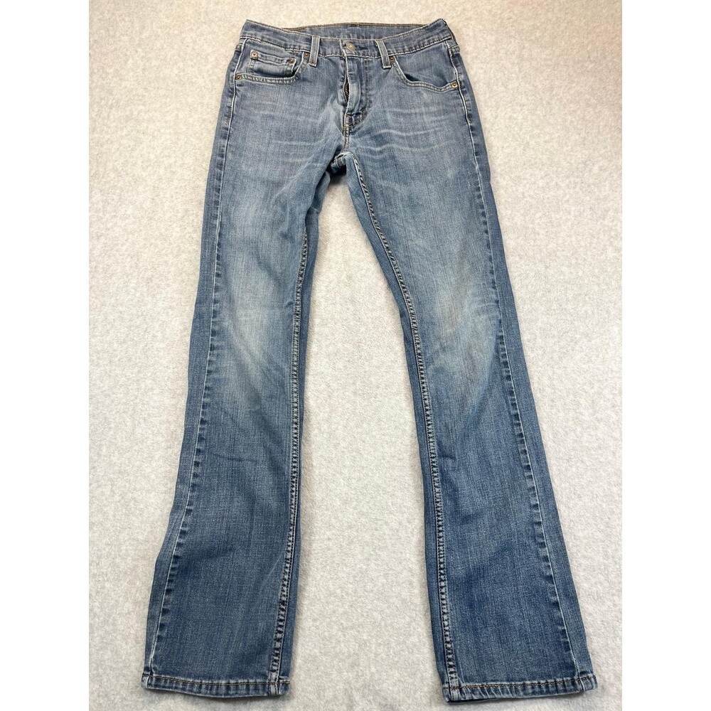 Levis 527 Mens 29x32 Blue Medium Wash Slim Bootcut Denim Jeans Waterless